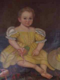 historical art painting of child